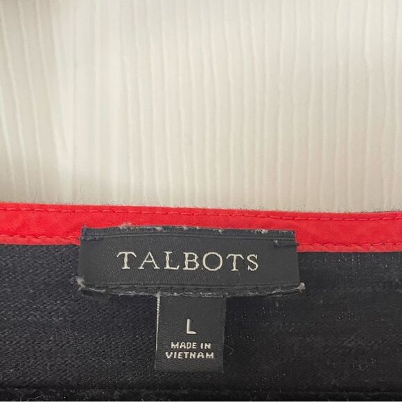 Talbots Navy Striped Nautical Cotton Dress Women's Size Large - Picture 5 of 6